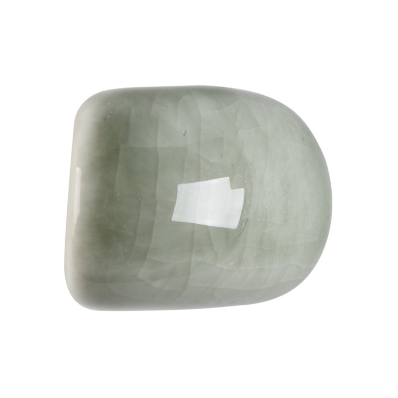 Nabi 1x1 Crackled Glossy Glass Pencil Corner Piece, Deep Emerald Green