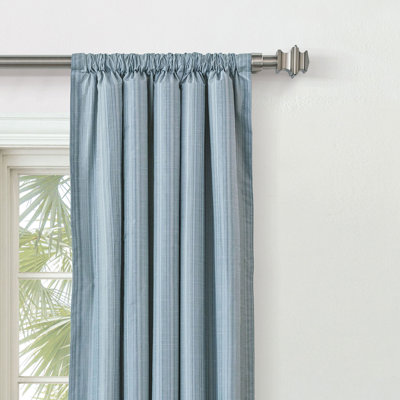 Reverie Striped Curtain Panel In Sapphire