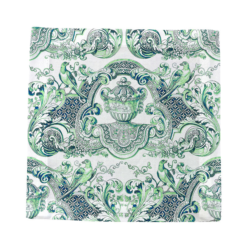 Cotton Blend Square Napkins, Green
