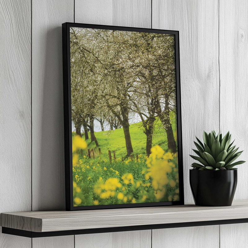 «Spring in Bloom» par Martin Podt, reproduction d'art, Argent, L 32 po x H 48 po, Impression encadrée
