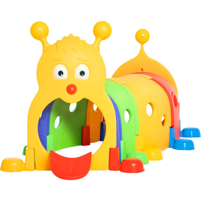 Caterpillar Tunnel ' Play Structure, Suitable For Energetic Play, To Sun And Rain Fading, Configurable Combinations, Five Pairs Of Feet Weather, Patterns, Polypropylene Build,
