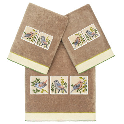 Ensemble de serviettes 3 pièces en coton turc