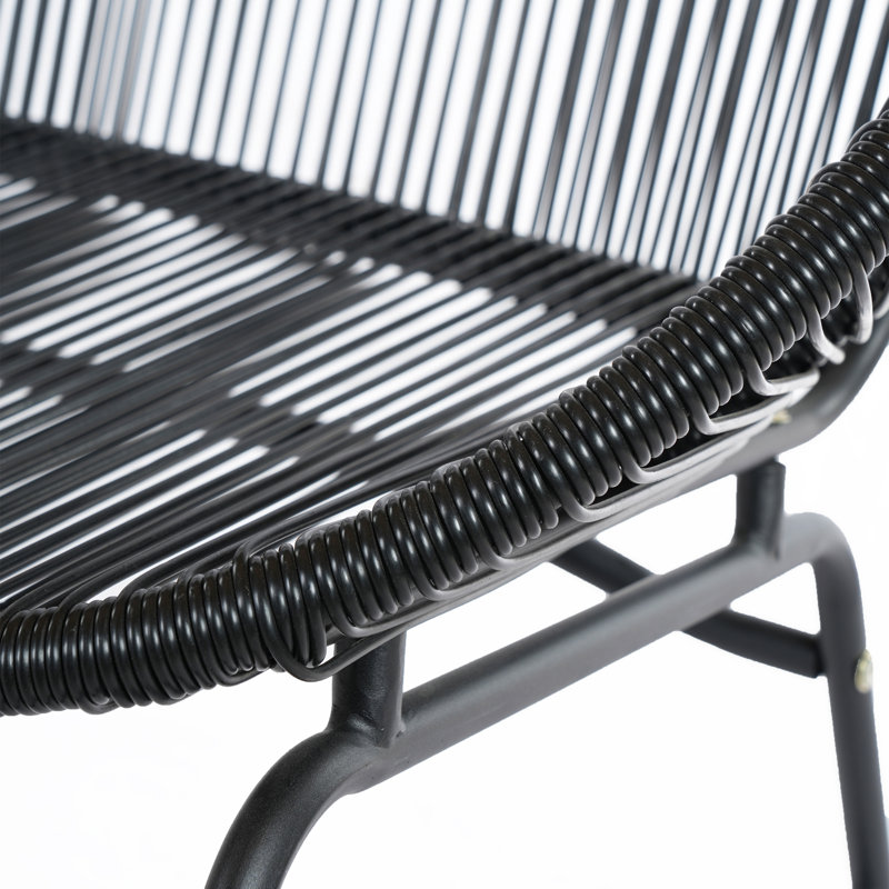 Canapés de patio confortables, structure en fer rotin Pe, utilisation moderne sur le balcon