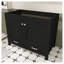 Meuble sous-vasque de salle de bain moderne de 42 pouces, noir, avec tiroirs à fermeture douce et étagères réglables, construction en MDF (lavabo non inclus)