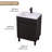 24'' Modern Freestanding Single Bathroom Vanity With Ceramic Top-1990899332