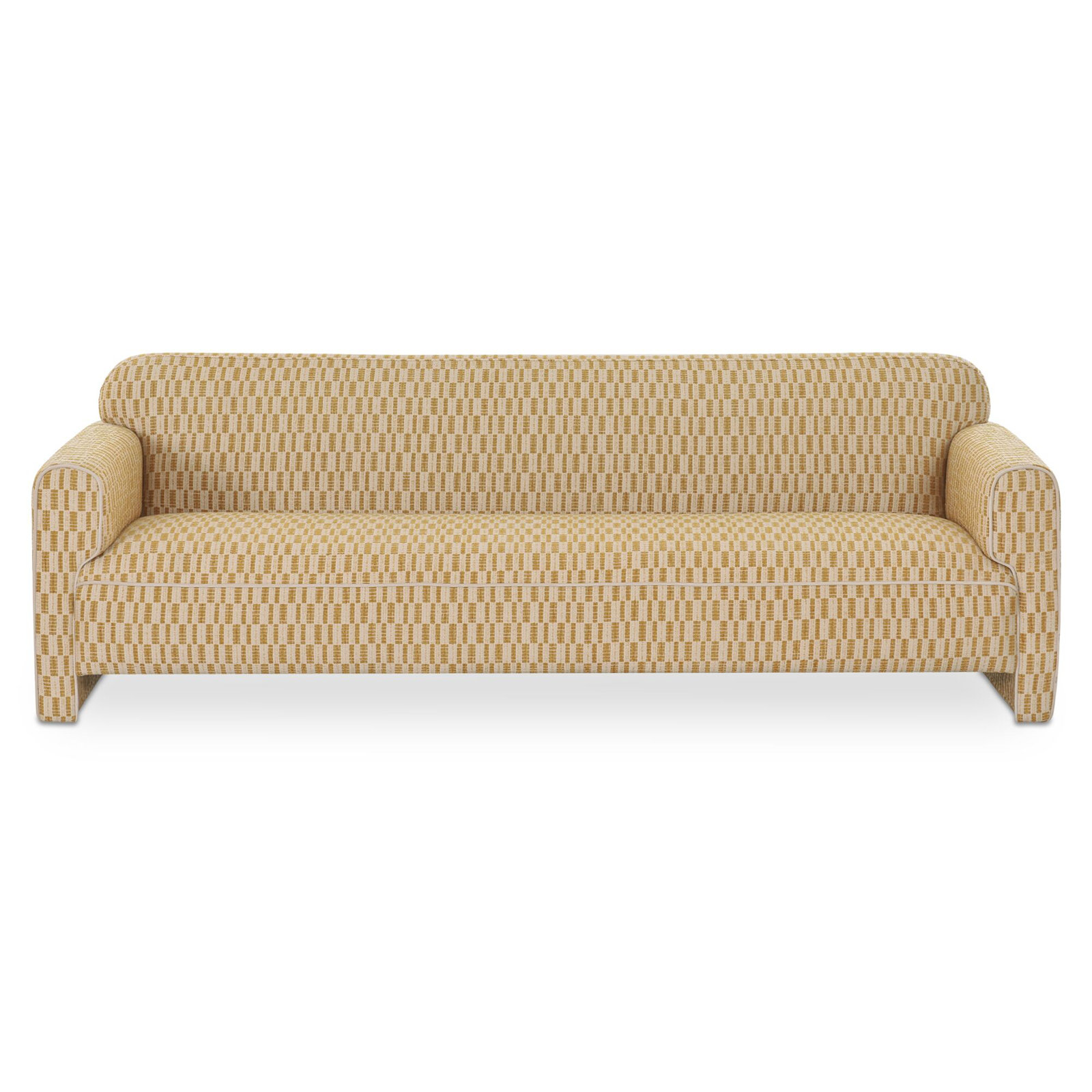 Bieke 90" Upholstered Sofa , Geometric Shapes Green