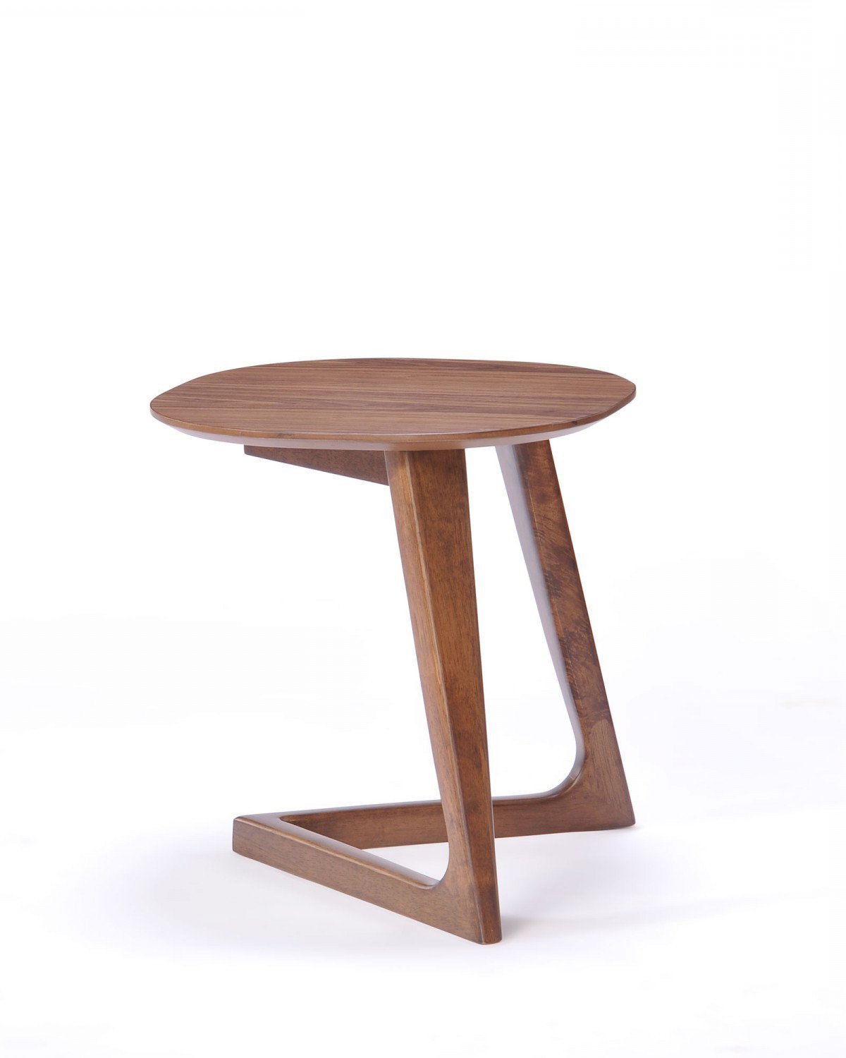 Corrigan Studio® Lefancy Mod Walnut Wood Asymmetric End Table | Wayfair