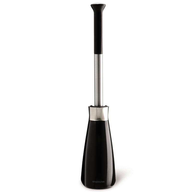 Simplehuman Toilet Brush with Caddy, Stainless Steel, Black