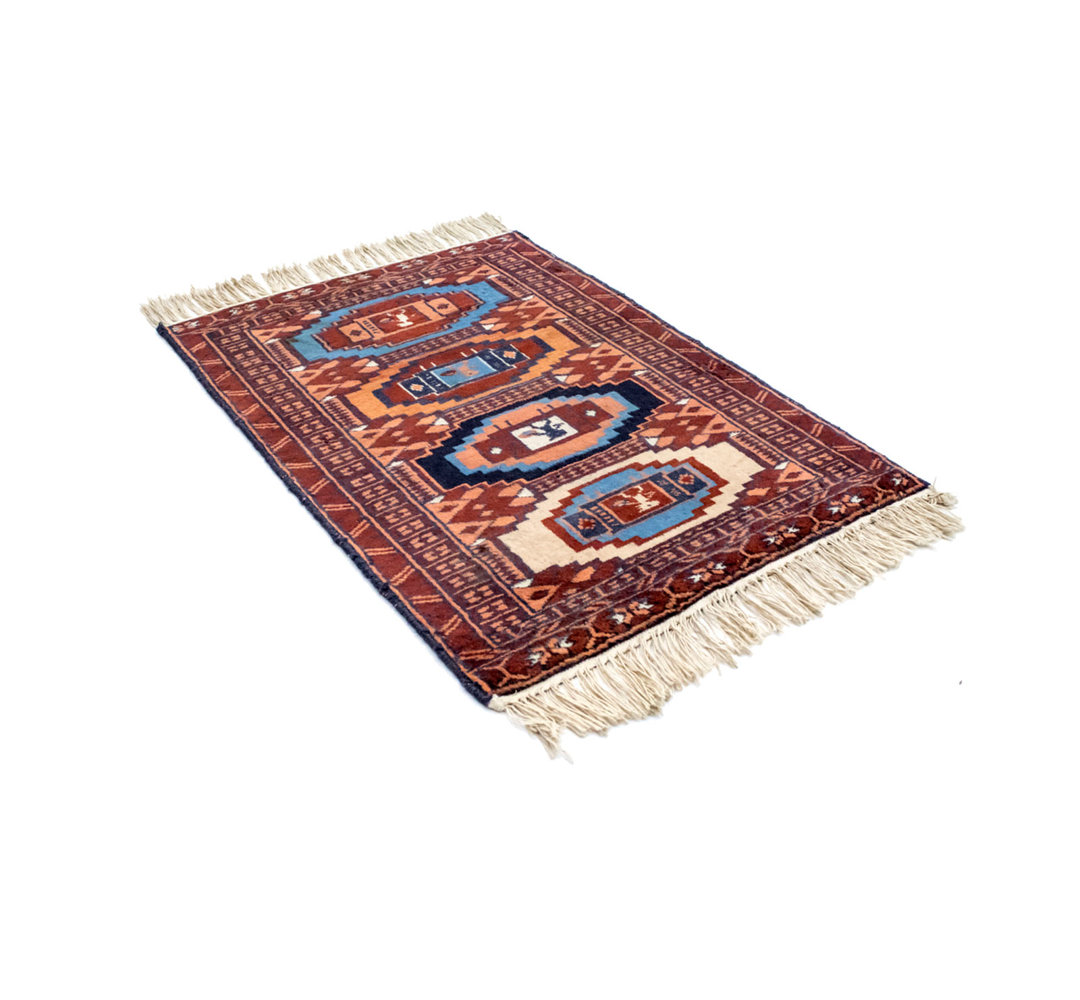 Huitt Handwoven Wool Orange Rug