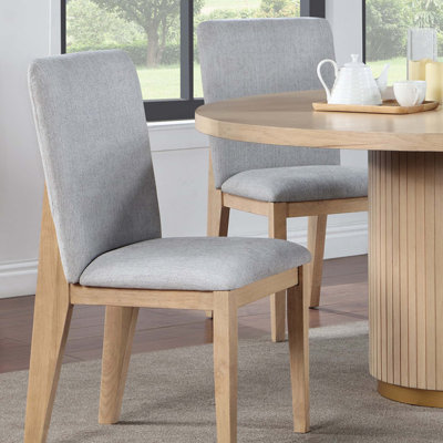 Cesare Set of 2 Linen and 19"W Dining Chair