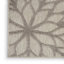 Tapis extérieur gris antidérapant 3 pi x 5 pi à motif floral