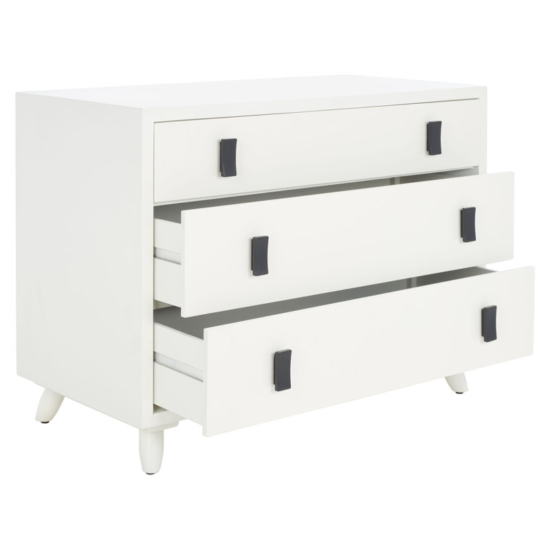 Damanpreet 35.4'' W 3 - Drawer Dresser, White