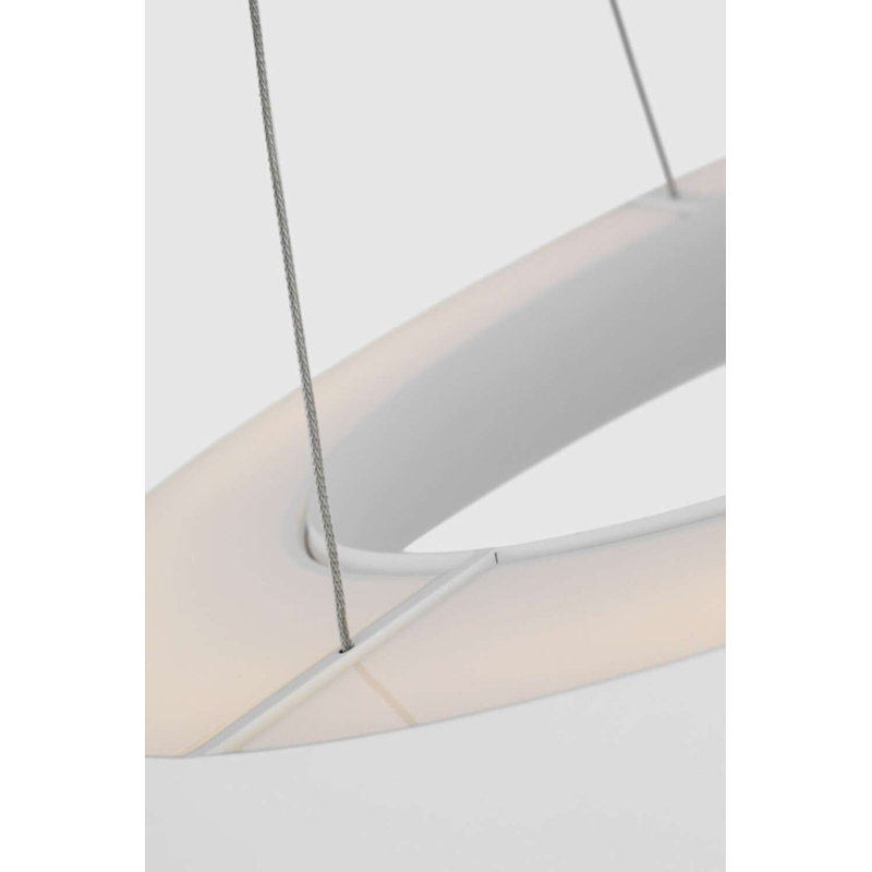 Neptune 6 - Light LED Chandelier, Matte White, Matte White