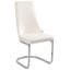 47 cm H Velvet Dining Chair in White