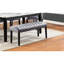 1pc gris noir banc salle à manger tissu de velours tissu d'ameublement de salle à manger meubles en bois
