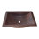 Avila Antique Copper Metal Hand Hammered Rectangular Undermount Bathroom Sink