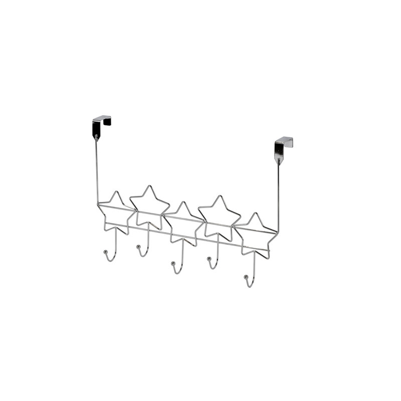 Stars Over Door Storage Hooks, Polished Chrome