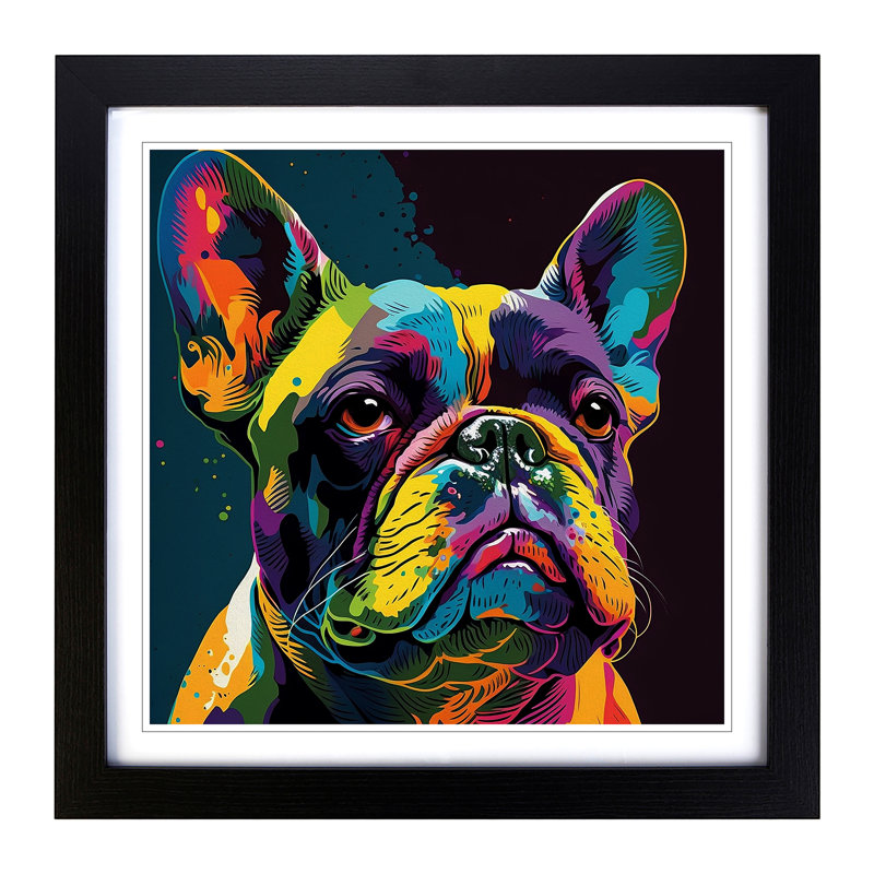 Single Picture Frame Print on Wood, Black