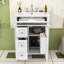 Meuble-lavabo 24 po avec lavabo en céramique, tiroirs et tablette réglable-130491648