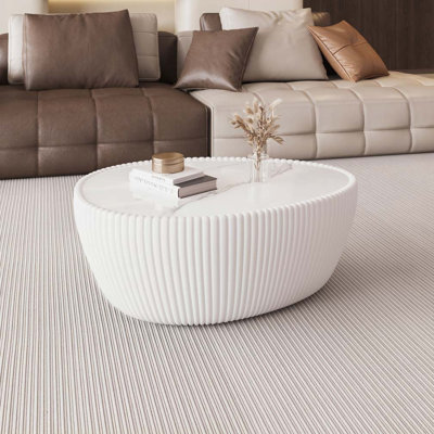 Table basse en cuir Eggs Shape