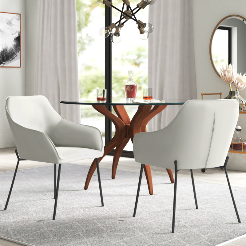 Inarah 18.5'' H Upholstered Armchair, Cream