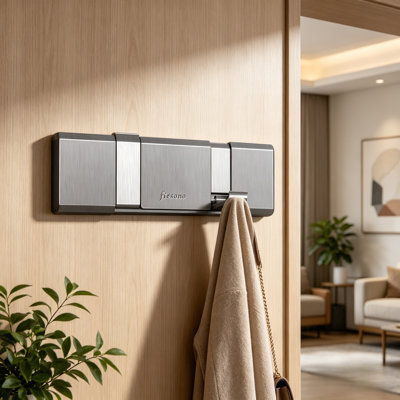 Patères pliantes, porte-manteau mural en acier inoxydable avec 2 crochets pliables pour entrée, salle de bain, salon, chambre