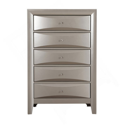 Commode, champagne argenté