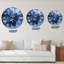 Art liquide dans les tons de bleu foncé I - horloge murale moderne-684542983