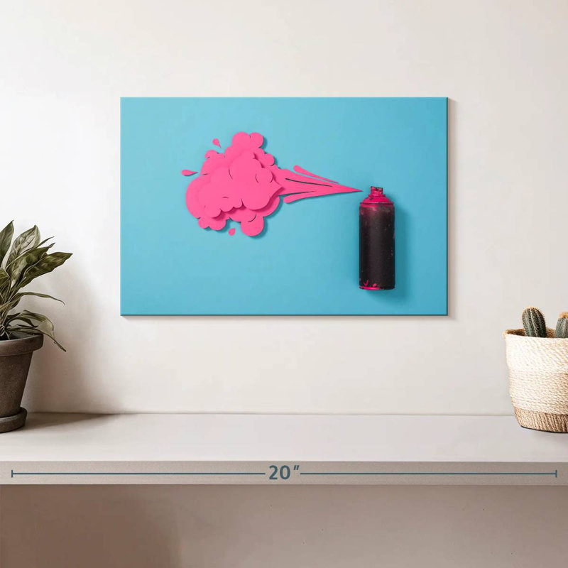 Senne Creative rose, peinture en aérosol, H 8 po x l 12 po