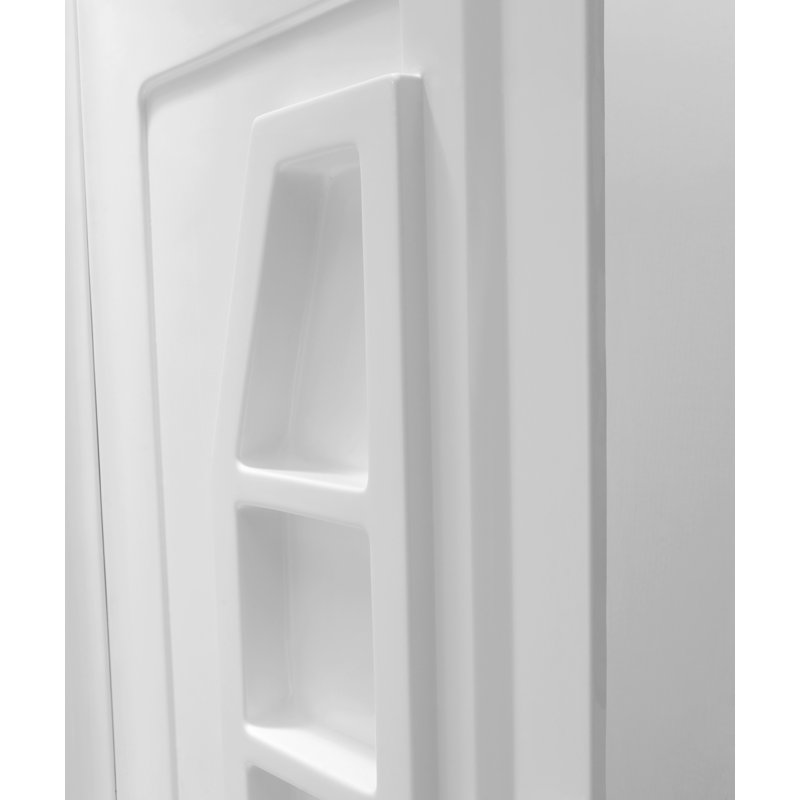 Forum 74'' White Acrylic Three Panel Shower Wall