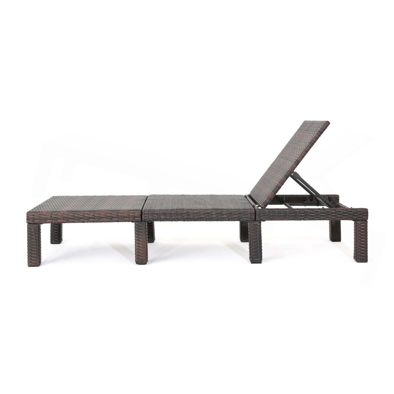 Chaise longue de patio durable sans coussin