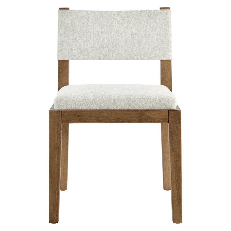 Chaise de salle à manger rembourrée Calder, Ivoire ivoire