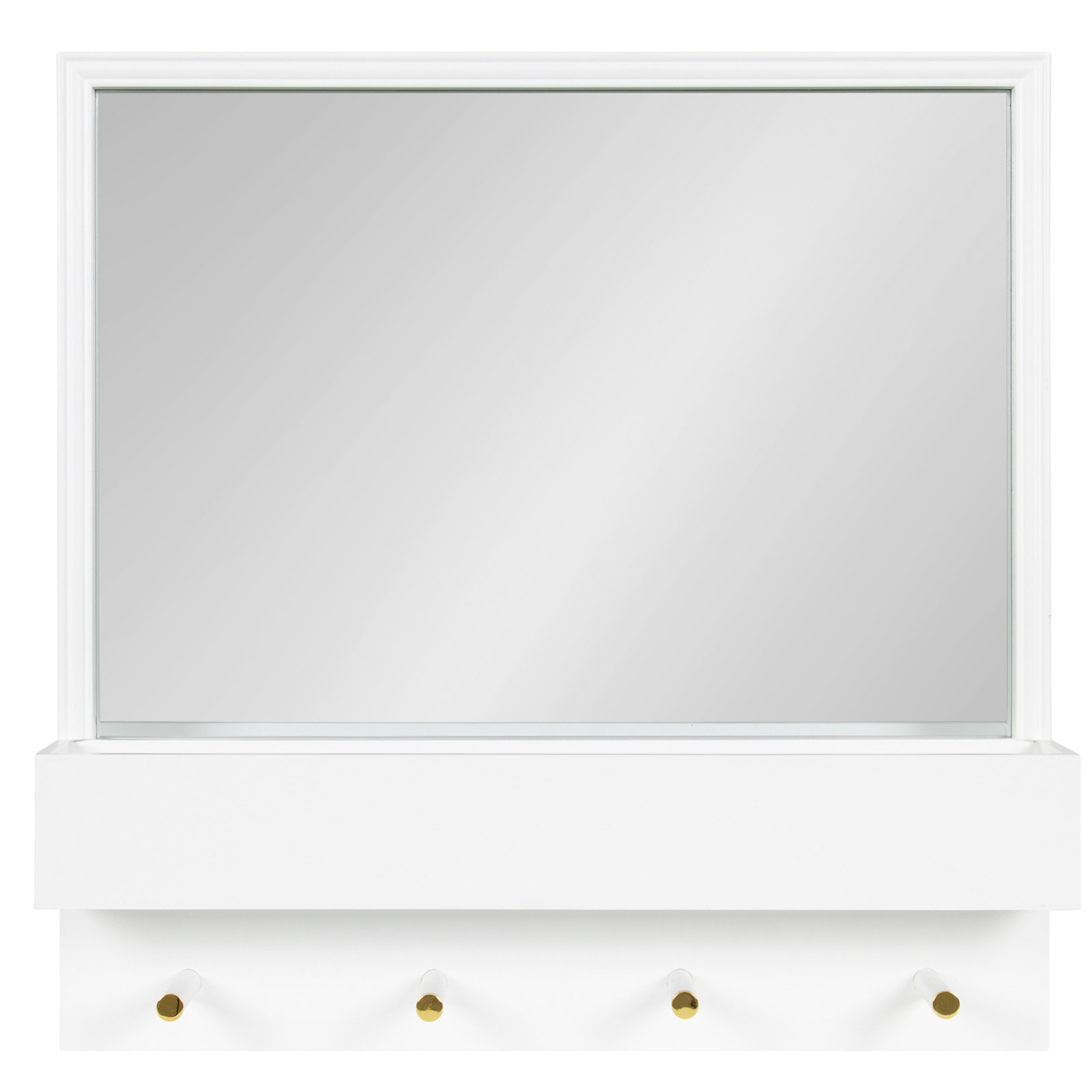 Medici Accent Mirror, White, 24" x 24"