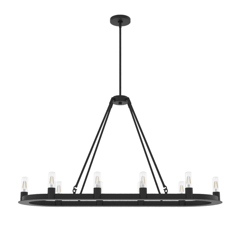 Saddlewood 10 - Light Unique / Statement Wagon Wheel Chandelier