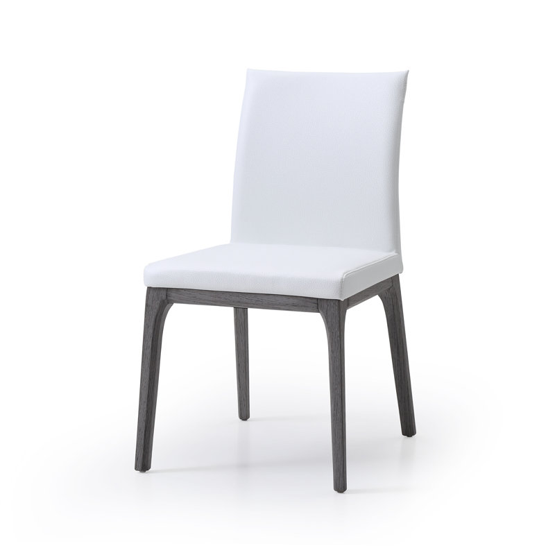 Chaise d'appoint rembourrée Jakiylah, Blanc, Gris