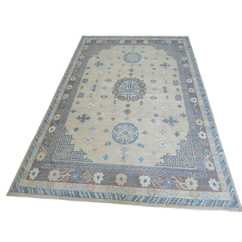 Tapis oriental 10 x 14 pi 8 po noué à la main Peshawar Oushak Khotan D26276AE4FF6487D83E11D4C94B02374