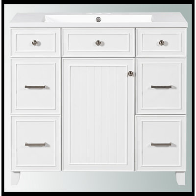 Meuble-lavabo simple 18 po avec plateau Mukadder