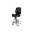 Backed Adjustable Height Ergonomic Lab Stool with Footring Wheels