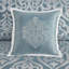 Ensemble d'édredon 8 pièces jacquard turquoise / argent grand-119417244-119417247