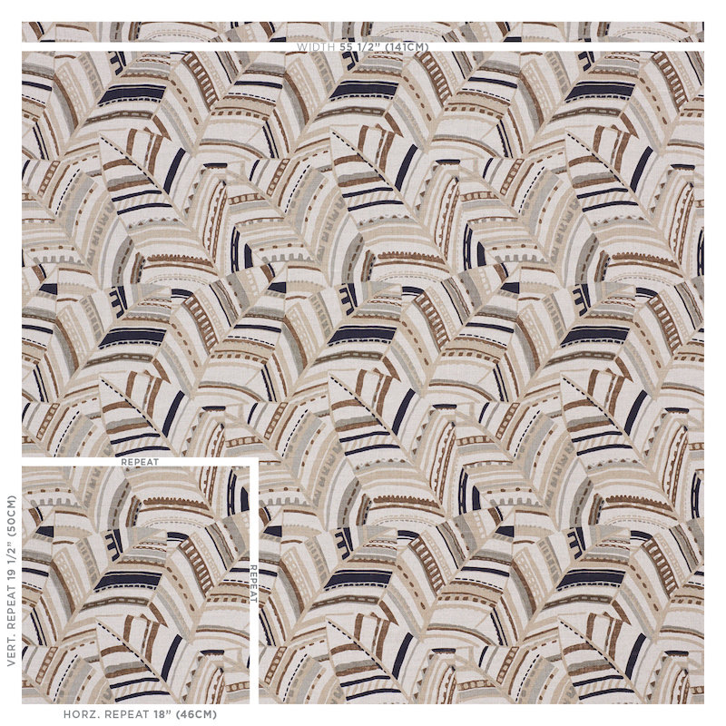 Deco Leaves Fabric, Palm