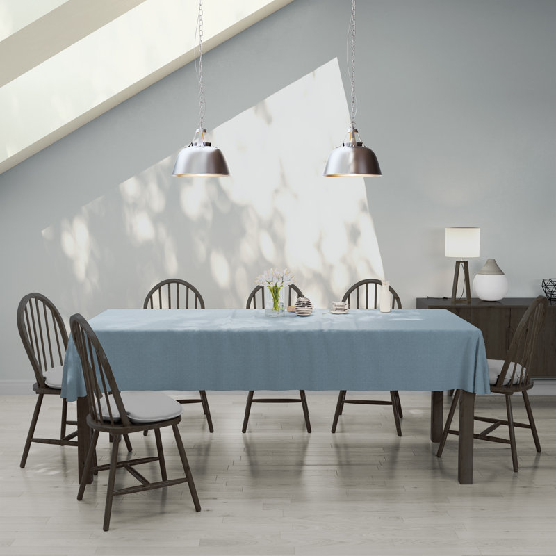 Nappe ronde en polyester Vallejos, 104 po x 60 po, oblong, Bleu moyen