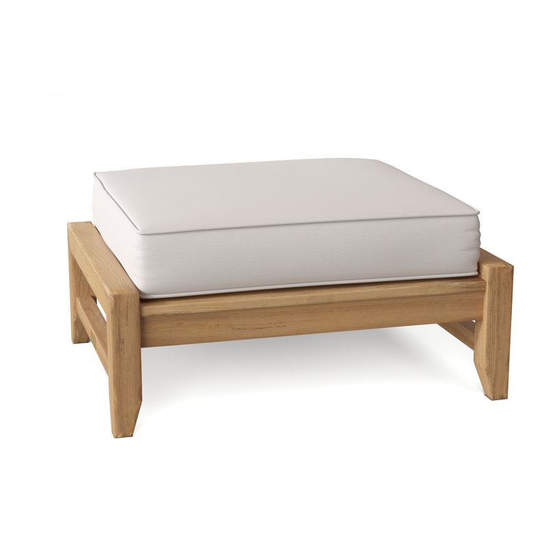 Somerset Outdoor Teak Ottoman, Cloud