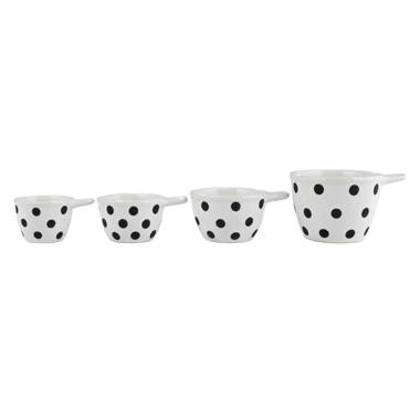 Ceramic Polka Dot Soup Bowls with Lids and Handles - Set of 4