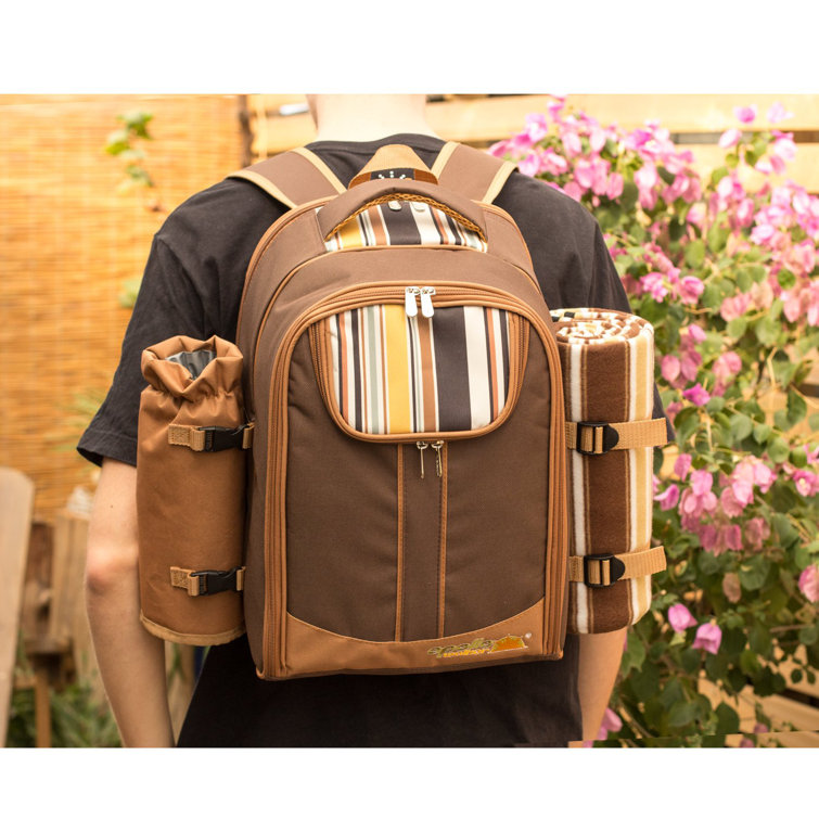 leather picnic backpack