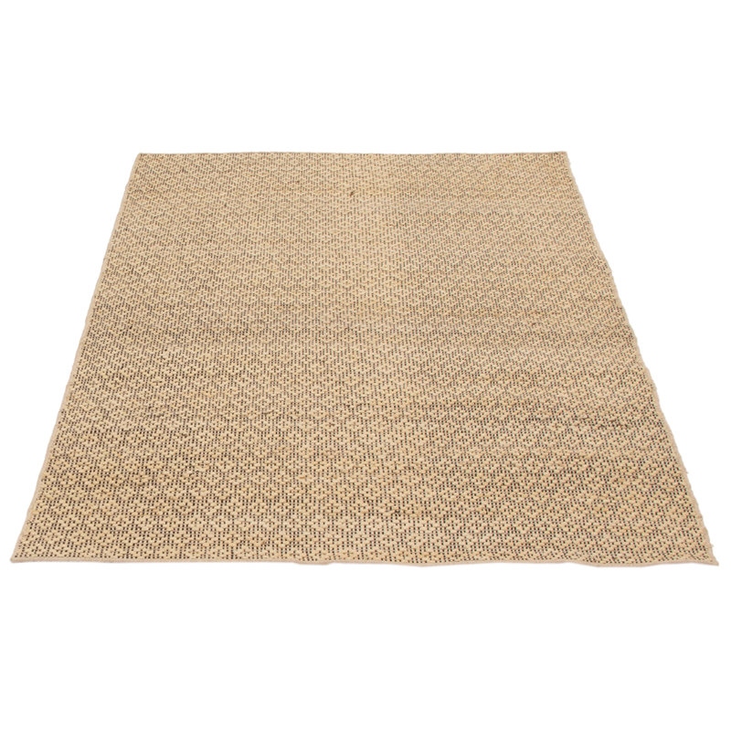 Tapis crème en jute tissé à plat à la main Rochford