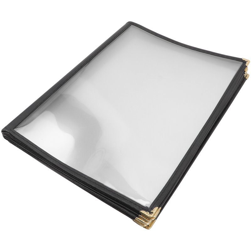 Restaurant Menu Cover Price List Paper Insert Transparent Cookbook Holder