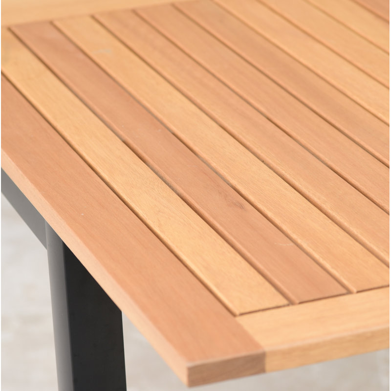 Aundraya Rectangular Metal Outdoor Dining Table , 70.8'' in. W 38.9'' in. D