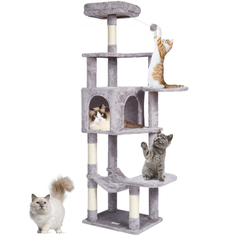 Arbre à chat avec tour à chat en sisal 60,6 po