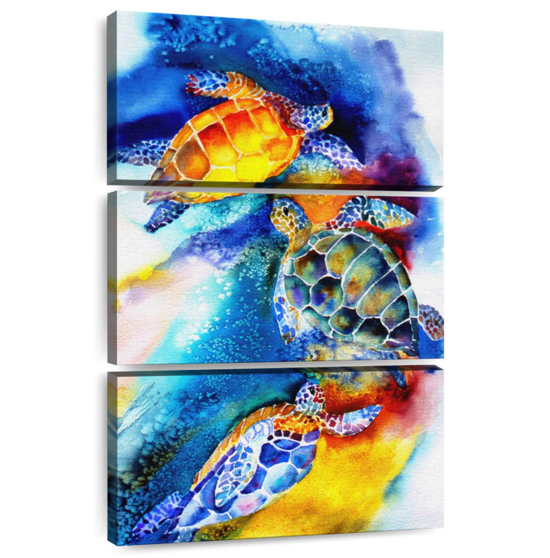 Brampt Paradise Turtles, 32" H x 20" W