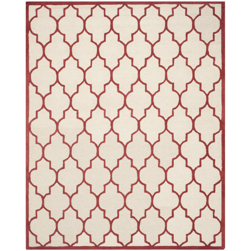 Cannen Hand Tufted Wool Geometric Rug, Rectangle 8' x 10'